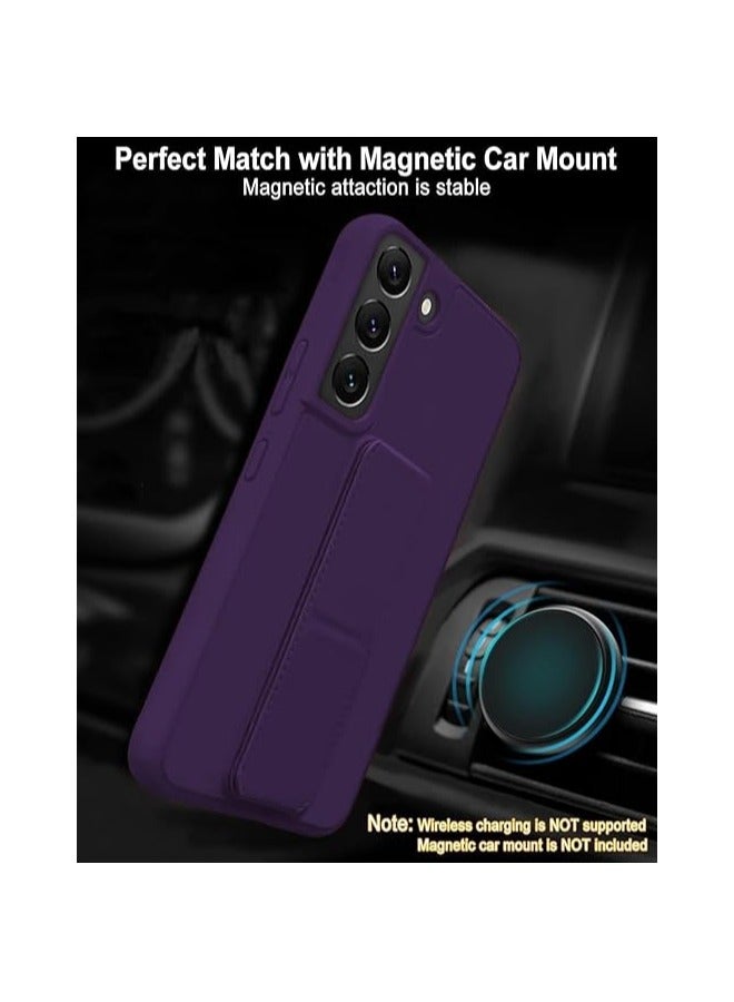 Denx Samsung Galaxy A36 5G And Samsung Galaxy A56 5G Back Stand Case Magnetic Car Holder Soft Silicone Horizontal & Vertical Kickstand Cover Wrist Strap Full protection Case for Samsung Galaxy A36 5G And Samsung Galaxy A56 5G (Purple) - Image 2