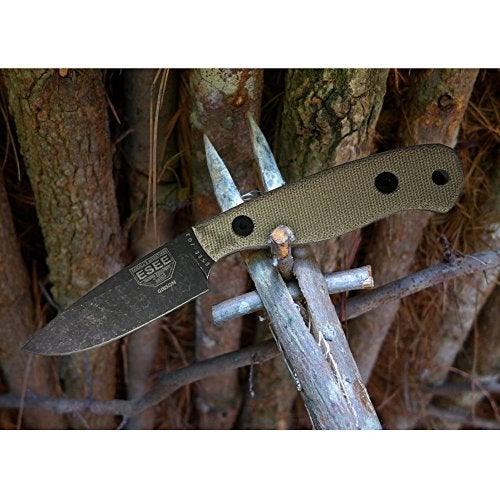 ESEE JG3 Black Oxide Fixed Blade w/Dark Tan Sheath - ESEE-JG3-BO - Image 4