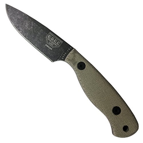 ESEE JG3 Black Oxide Fixed Blade w/Dark Tan Sheath - ESEE-JG3-BO - Image 1
