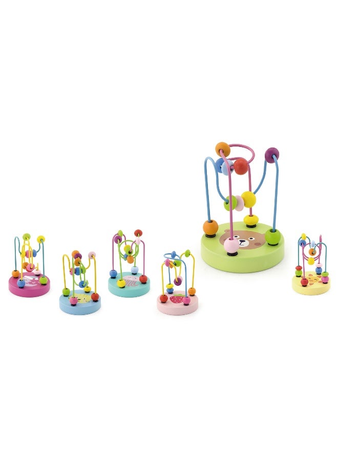 Viga Mini Bead Maze, Montessori Wooden Fine Motor Toy, Colorful Wires & Beads for Sensory Play, Boosts Coordination & Focus, Eco-Friendly & Non-Toxic Educational Toy, for Boys & Girls 1Y+ - Image 2