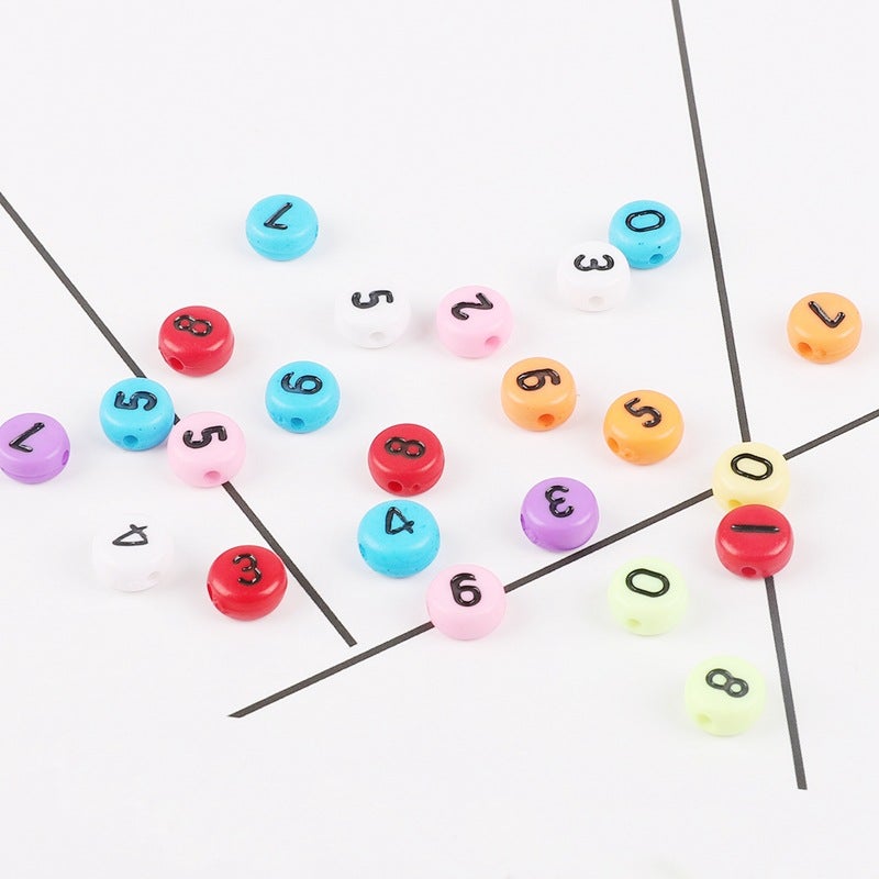 4*7Mm Acrylic Loose Beads English Letter Flat Beads Diy Children'S Early Education Beaded Jewelry Accessories Bracelet Weaving - Image 5