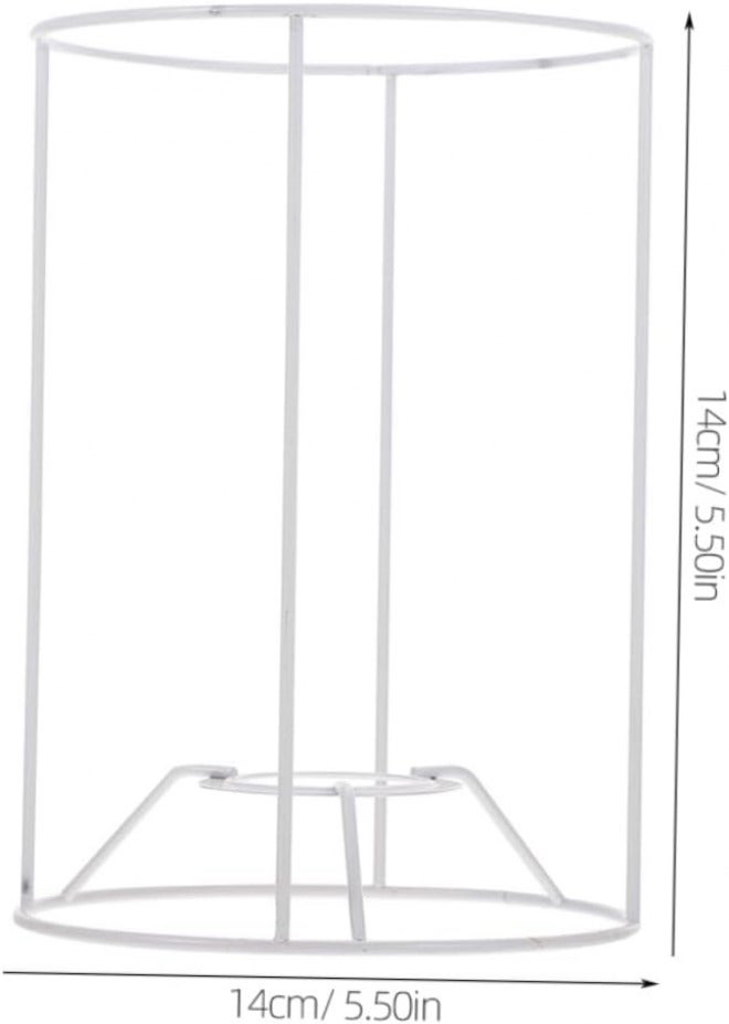 Ciieeo DIY Lamp Frame Small Lampshades Rings Lamp Shade Party Lights Lamp Kit Ceiling Fan Light Cover Braiding for Lampshades Gold Lampshade Vintage Frames Lampshade DIY Frame Metal White - Image 4