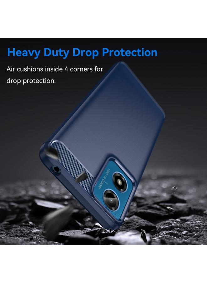 اس-توب جراب لهاتف Motorola Moto G04 مصنوع من ألياف الكربون وملمس ناعم من مادة TPU - Image 3