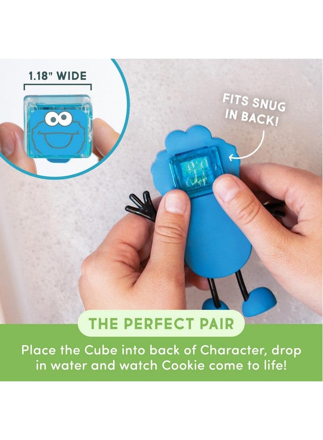 Glo Pals x Sesame Street Water-Activated Light-Up Cubes for Sensory Play (Cookie Monster - Blue) - Image 4