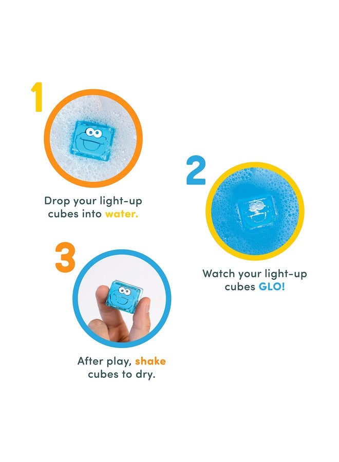 Glo Pals x Sesame Street Water-Activated Light-Up Cubes for Sensory Play (Cookie Monster - Blue) - Image 5
