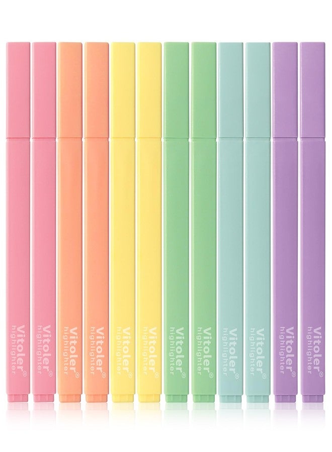 Vitoler Highlighters Assorted Colors,12 Pack Chisel Tip Highlighter Pens,No Bleed Highlighters for School Office Supplies - Image 1