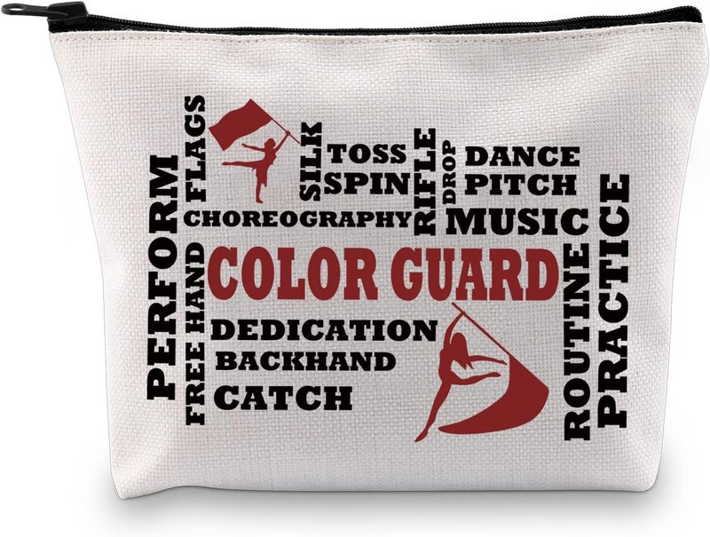 XYANFA Color Guard Cosmetic Bag Color Guard Gift Flag Girl Gift Senior Color Guard Gifts Birthday Zipper Pouch (Color Guard Cosmetic Bag)