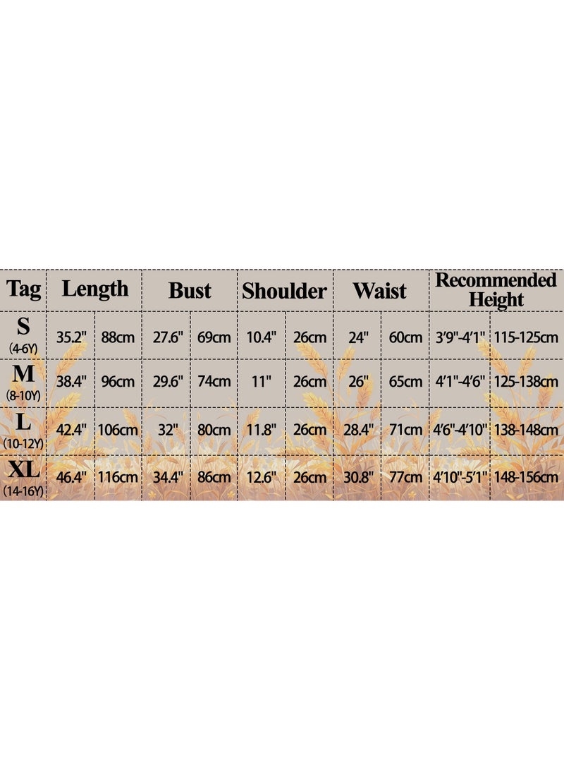 NIBEMINENT Renaissance Dress for Kids Girls Medieval Princess Dresses Off Shoulder Bell Sleeve Victorian Dress 4-16Y - Image 2