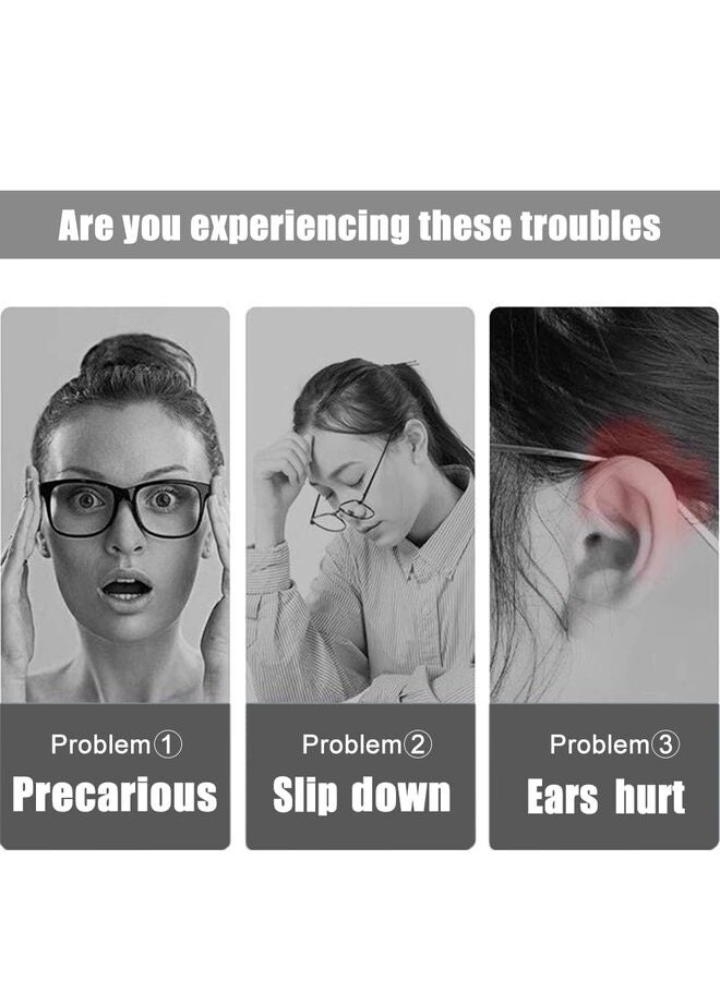 Eye Glasses Ear Grippers, Soft Knitting Cotton Arm Cushion for Glasses Behind Ear, Anti Slip Eye Glass Ear Grips, Non Slip Ear Pads for Glasses, Eyeglasses Temple Tips for Pain - Image 3