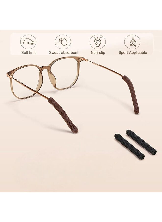 Eye Glasses Ear Grippers, Soft Knitting Cotton Arm Cushion for Glasses Behind Ear, Anti Slip Eye Glass Ear Grips, Non Slip Ear Pads for Glasses, Eyeglasses Temple Tips for Pain - Image 4