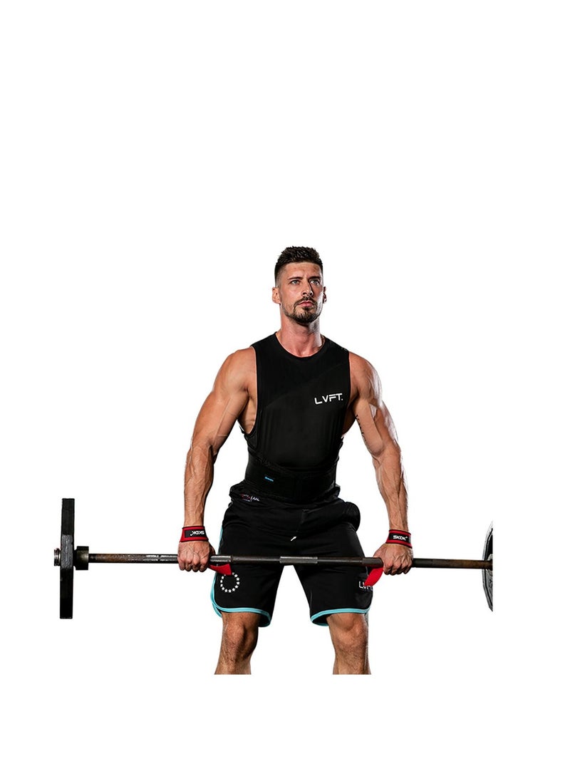SKDK Lifting Straps Deadlift Gym Wrist Weightlifting with Neoprene Cushioned Padded and Anti-Skid Silicone  for Weightlifting Bodybuilding Strength Training  - Image 4