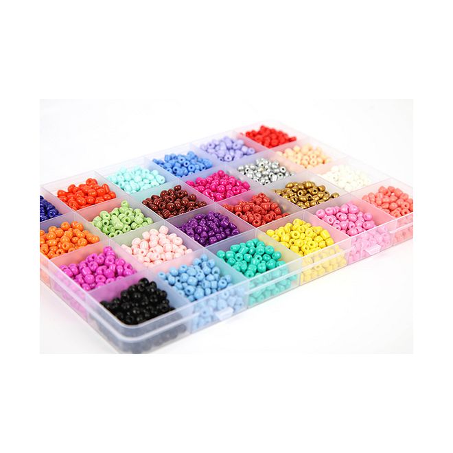 Essen Jewellery Making Set - Seed and Alphabet Beads, DIY Bracelet, Vibrant Colors, Durable, 5 Years+ - 4706 Pieces - Image 5