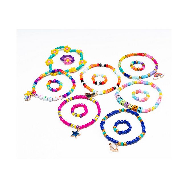 Essen Jewellery Making Set - Seed and Alphabet Beads, DIY Bracelet, Vibrant Colors, Durable, 5 Years+ - 4706 Pieces - Image 2