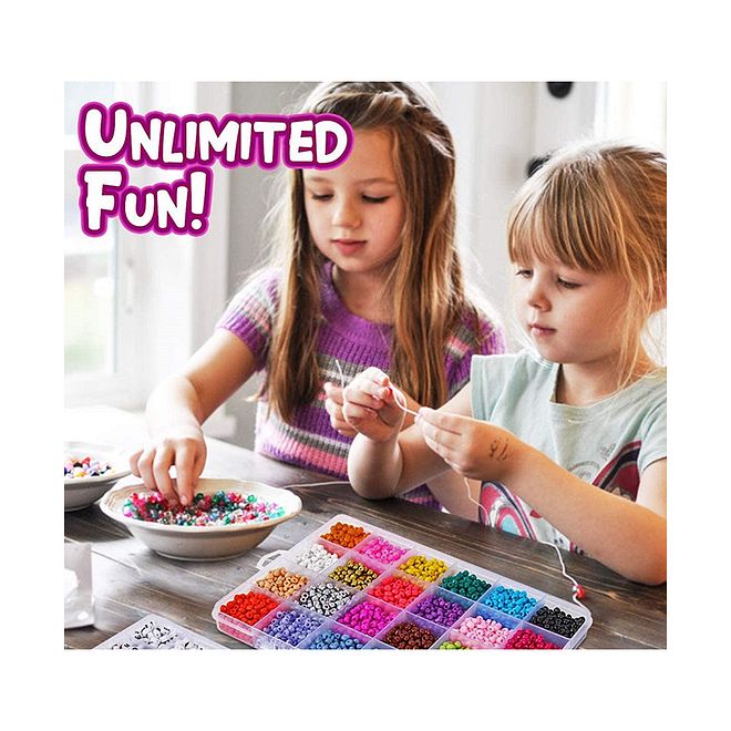 Essen Jewellery Making Set - Seed and Alphabet Beads, DIY Bracelet, Vibrant Colors, Durable, 5 Years+ - 4706 Pieces - Image 4