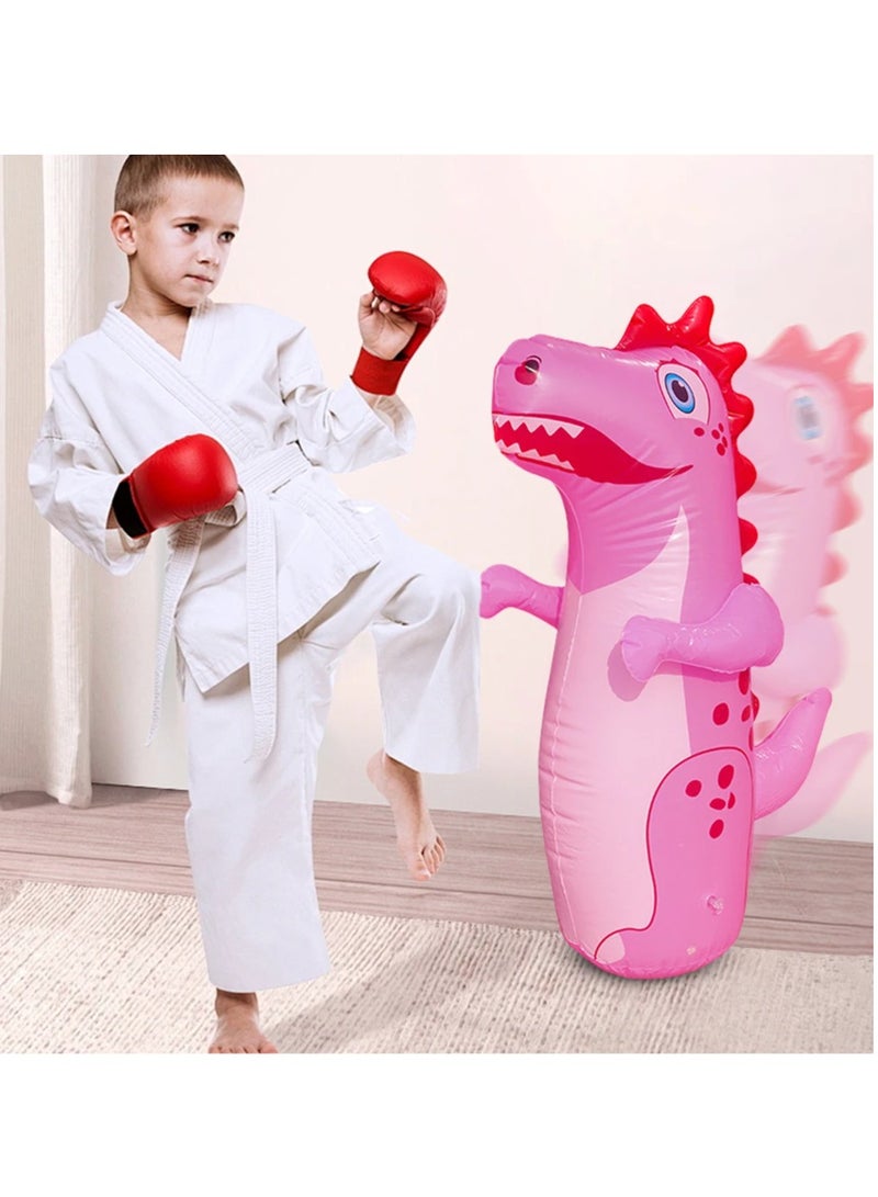 Pack of 2 Children's boxing game, reflex ball, inflatable tumbler - Image 3