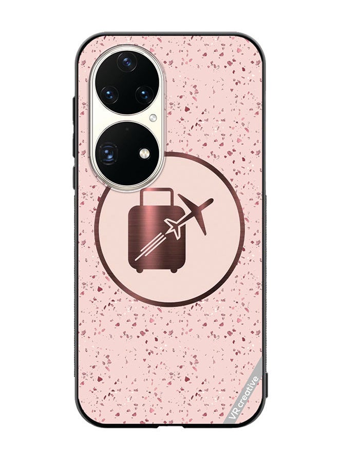 VR CREATIVE Protective Case Cover For Huawei P50 Pro Travel Design Multicolour  - Image 1