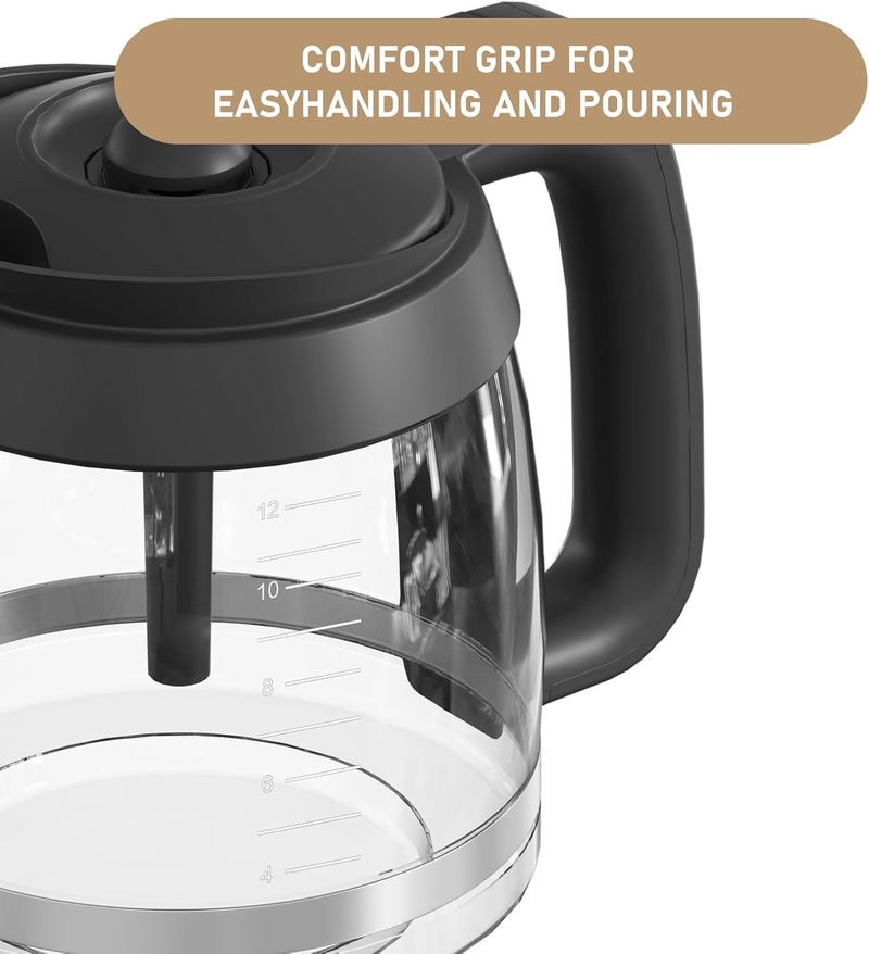 Shonshon CE200 12-Cup Glass Coffee Pot Replacement Compatible with Ninja Coffee Brewer Maker Models CE251 CE201 CE201C CE200 CE200C Model# XGLSLID200 - Image 3