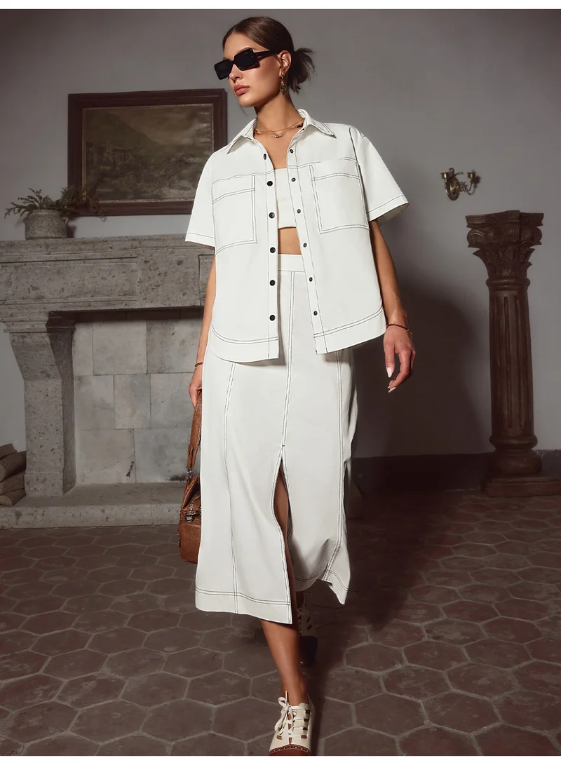 SIMPLEE Women's 2-Piece Outfit Set - Matching Top & Pants for Stylish Look