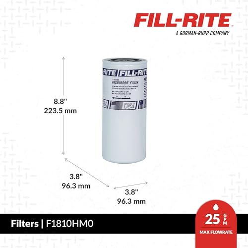 FILL RITE Fill-Rite F1810HM0 10 Micron 25 GPM Hydrosorb Fuel Filter - Image 2