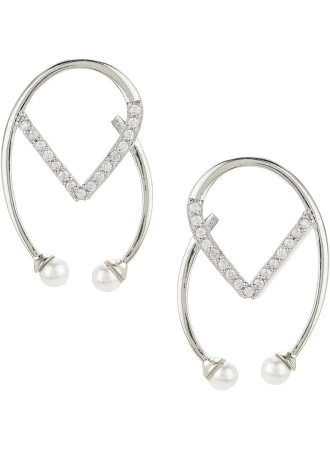 VOYLLA Voylla -plated Brass diamond earrings, Onesize, Brass, No Gemstone