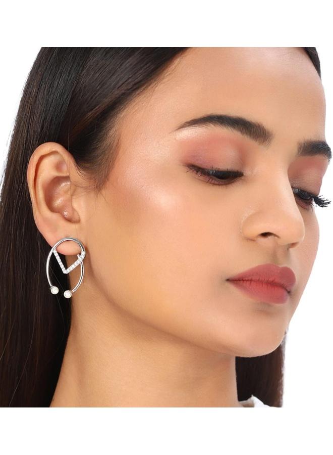 فويلا أقراط من النحاس المطلي بالذهب من فويلا بدون أحجار كريمة - Image 4
