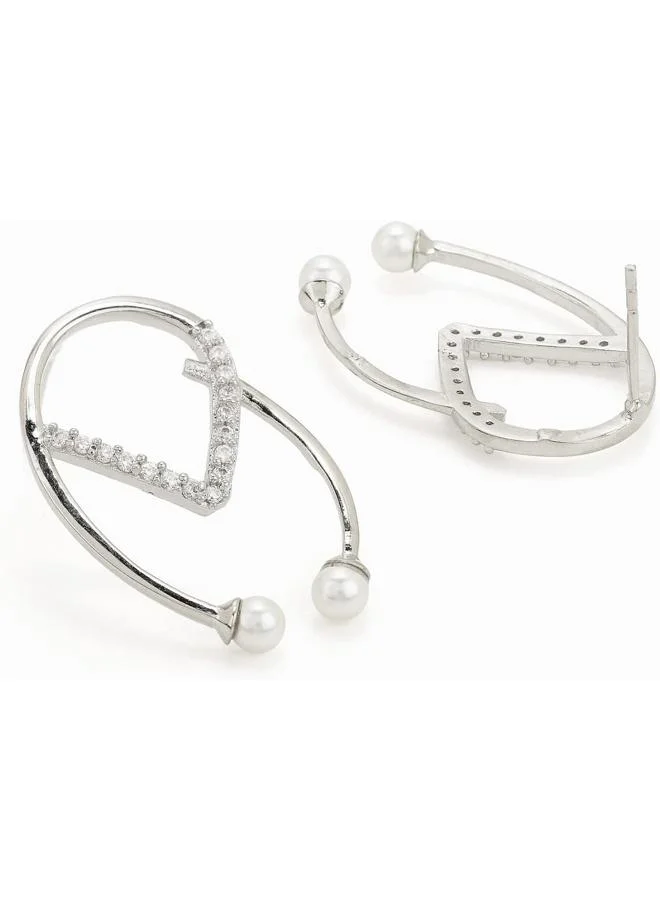 VOYLLA Voylla -plated Brass diamond earrings, Onesize, Brass, No Gemstone