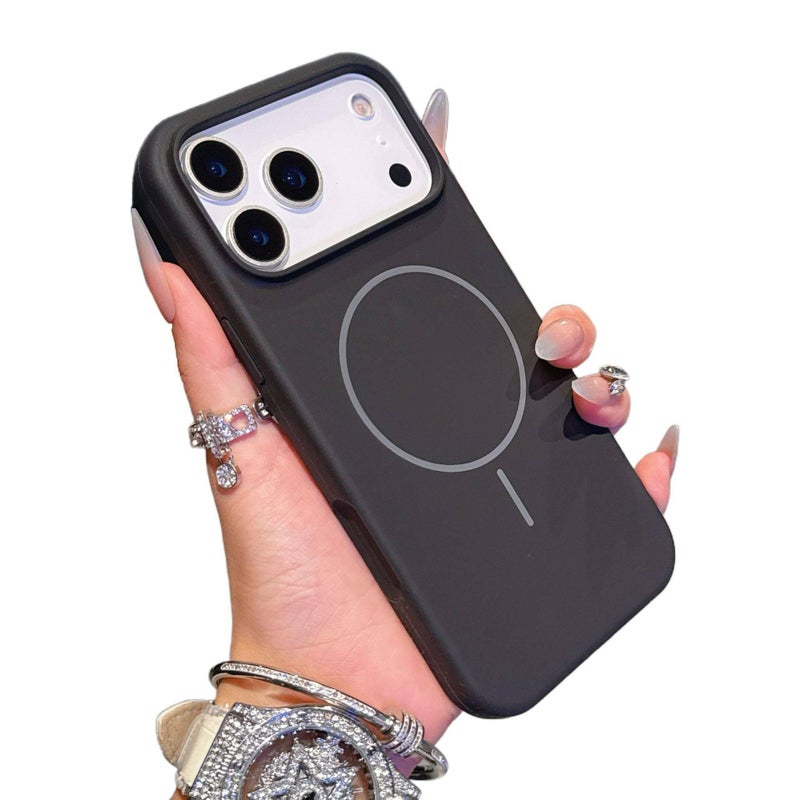 BB Silicone MagSafe Case for iPhone 13 with Shockproof and Drop Protection plus Shockproof plus Strong Magnetic plus Liquid Silicone in Black - Image 1