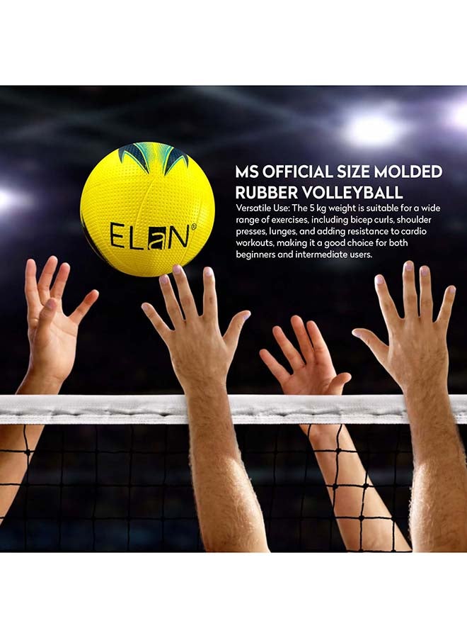 Elan Official Size Molded Rubber Volleyball – Durable Match and Practice Volleyball for Indoor and Outdoor Play - Image 3