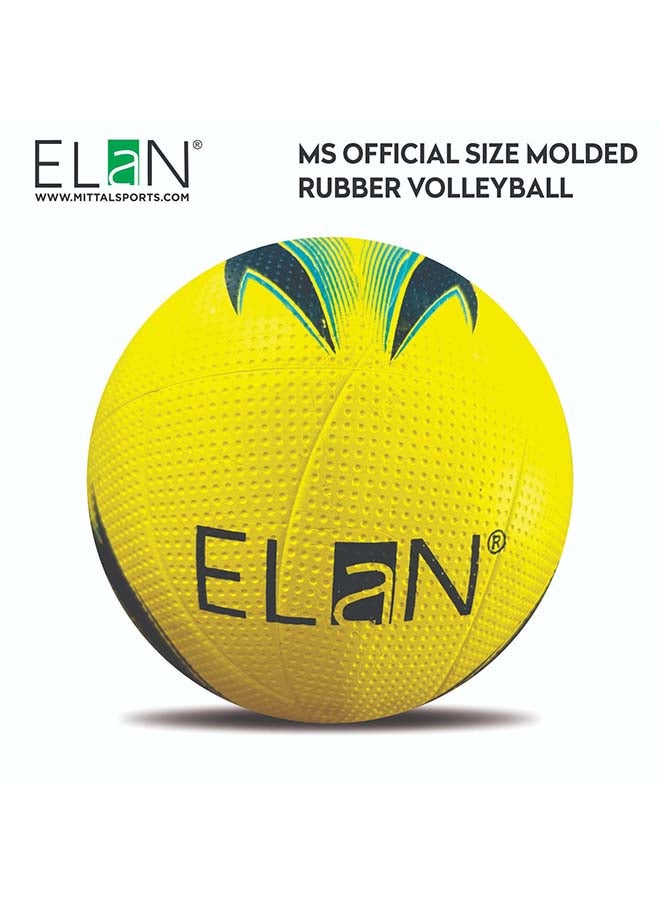 Elan Official Size Molded Rubber Volleyball – Durable Match and Practice Volleyball for Indoor and Outdoor Play - Image 1