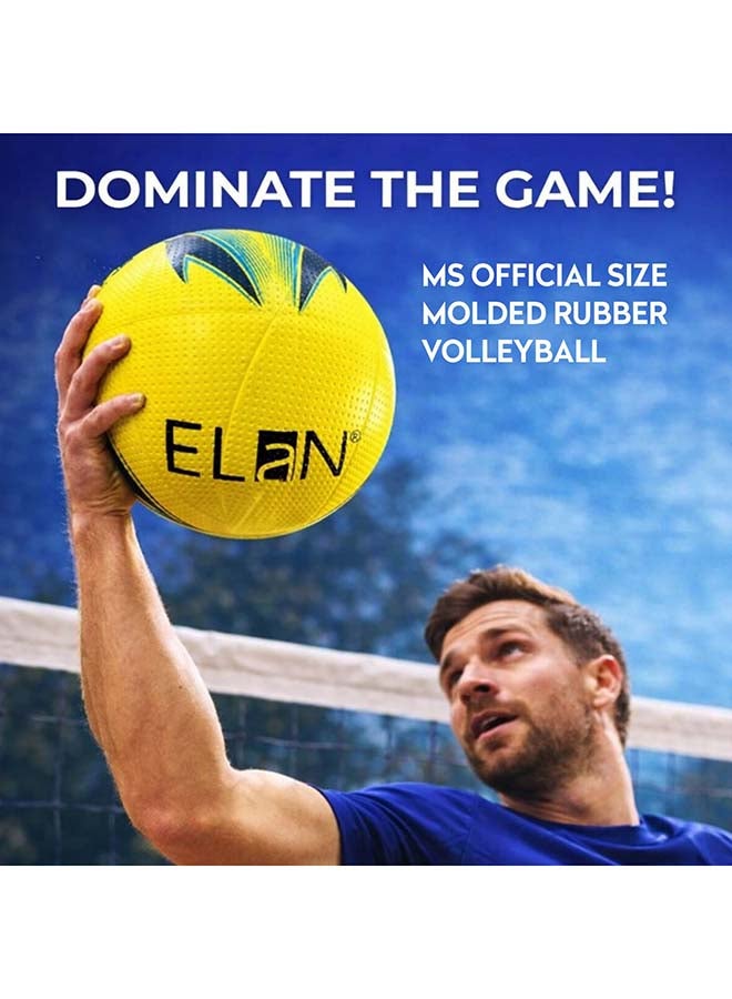 Elan Official Size Molded Rubber Volleyball – Durable Match and Practice Volleyball for Indoor and Outdoor Play - Image 4