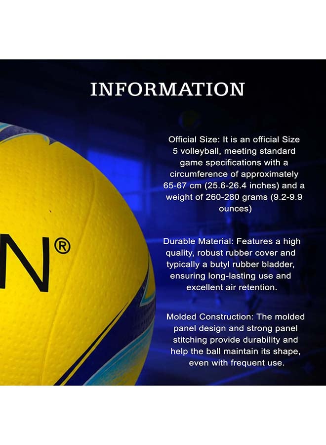 Elan Official Size Molded Rubber Volleyball – Durable Match and Practice Volleyball for Indoor and Outdoor Play - Image 5