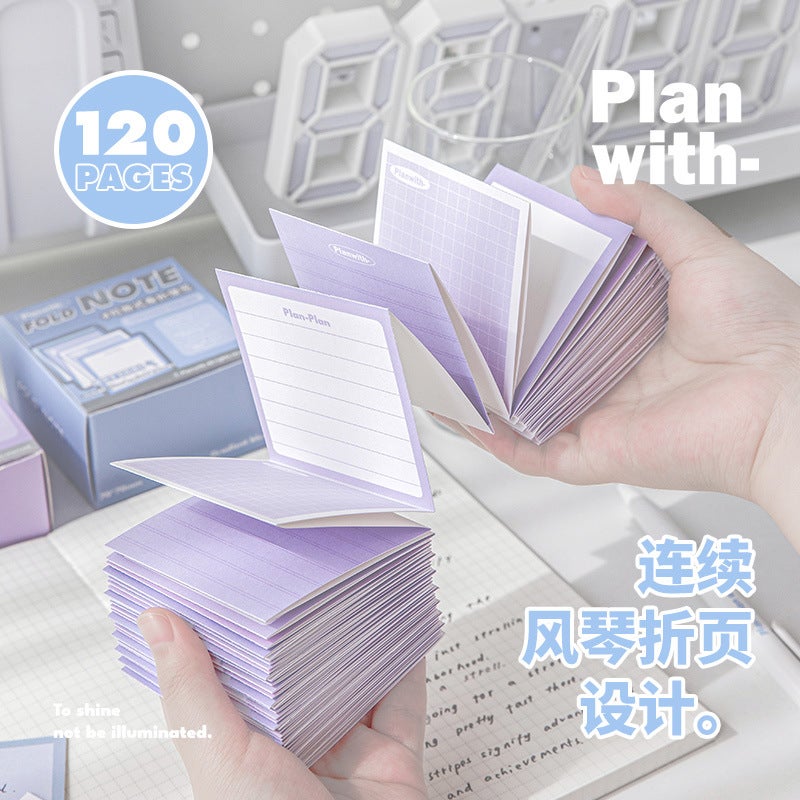 Planwith Friends Plan Fold Note Notes Foldable Tearable Organ Full Color 180G White Cow Note - Image 3