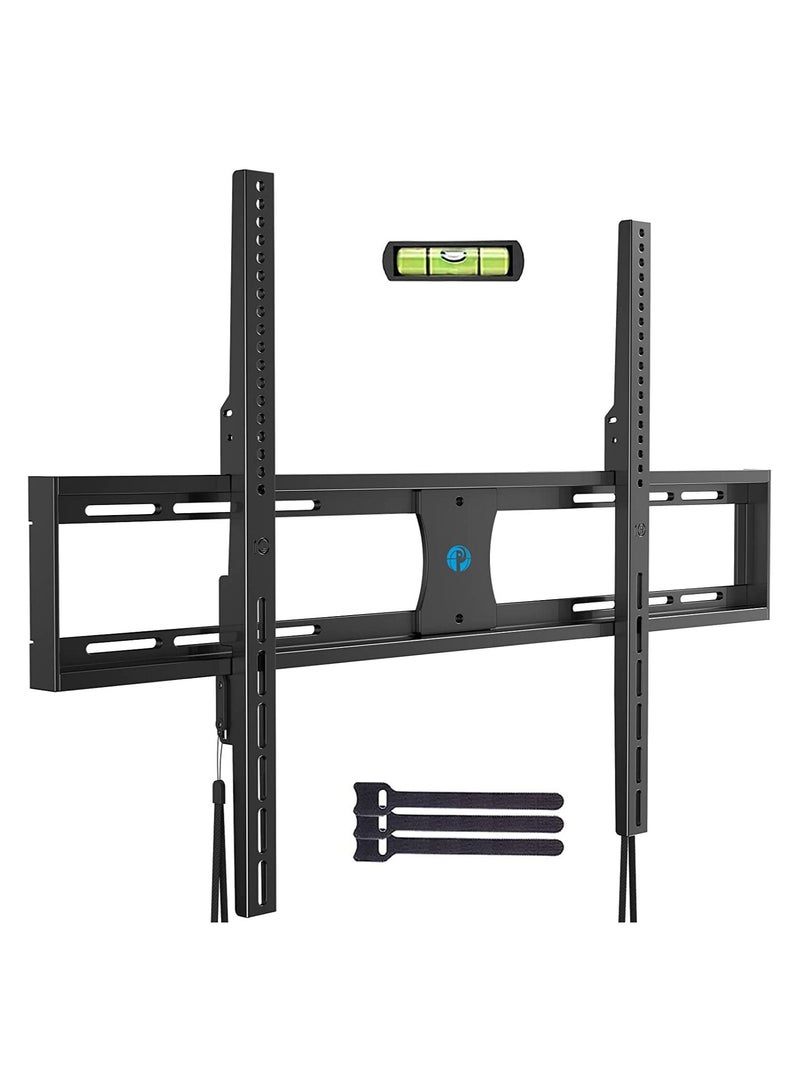 Low Profile Fixed TV Wall Mount Bracket Ultra Slim for Most 42-90 Inch LED, LCD OLED Plasma Flat Curved Screen TVs up to VESA 800x600mm and 132lbs, Fits 16", 18", 24" Studs - Image 1