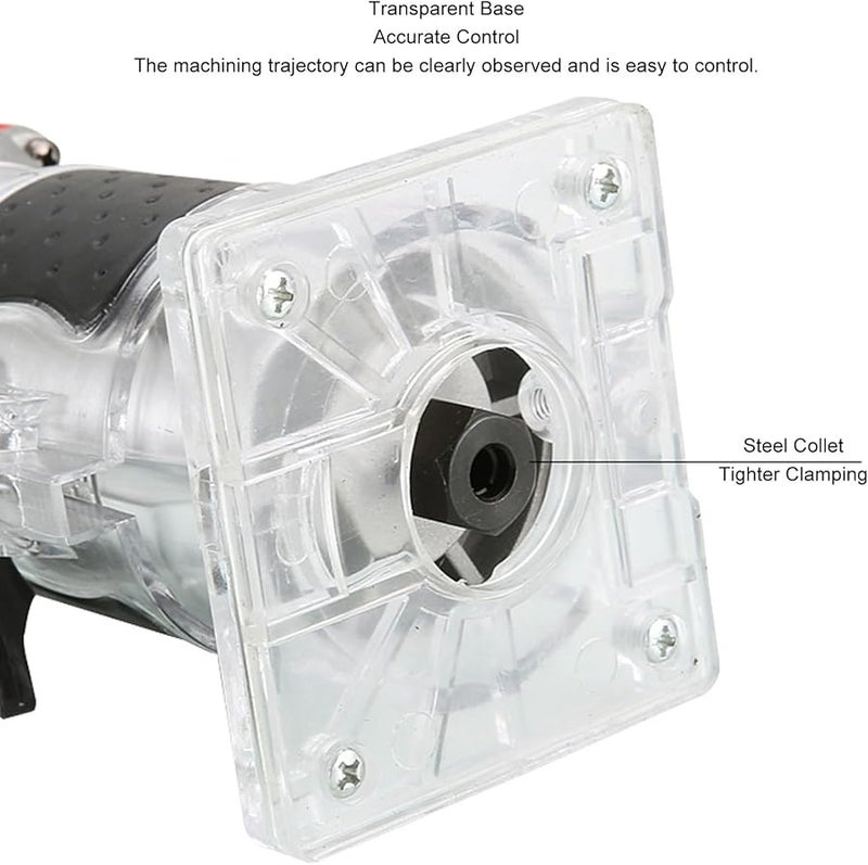 800W Aluminum Alloy Electric Woodworking Palm Router Tool For Grooving Trimming Engraving DIY - Image 2