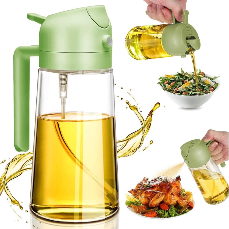 ShipFayda Oil Sprayer for Cooking 2 in 1 Olive Oil Dispenser Bottle500ml Glass BottleFoodgrade MisterAir FryerSaladFryingBBQRoasting Sprayers Vinegar Kitchen Cooking ToolMulti Color