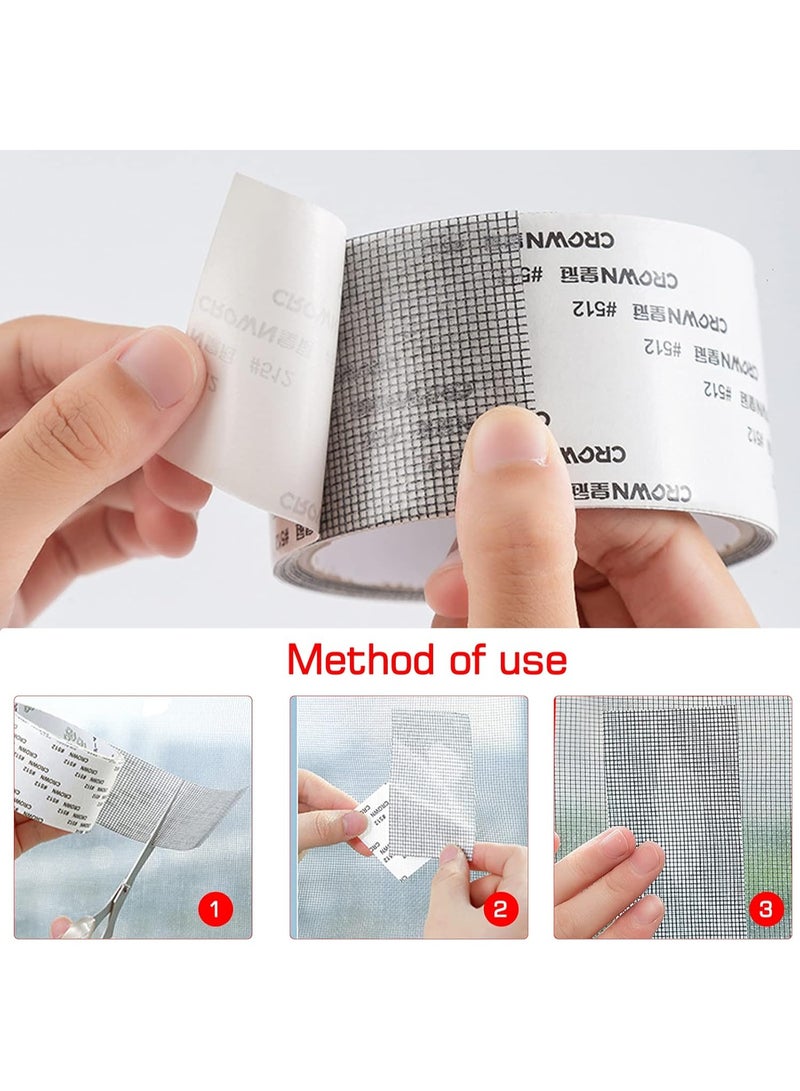 Strong adhesive tape for repairing window barriers, self-adhesive and waterproof to cover holes in the cut wire. - Image 2