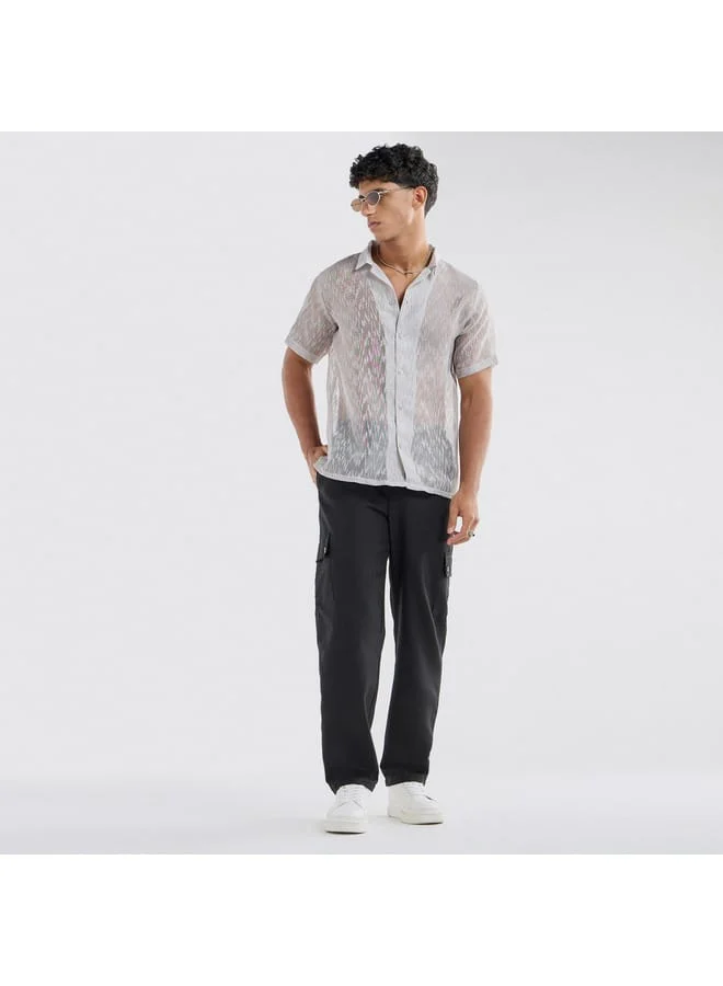 Splash FAV Solid Relaxed Fit Pants with Drawstring Closure and Pockets