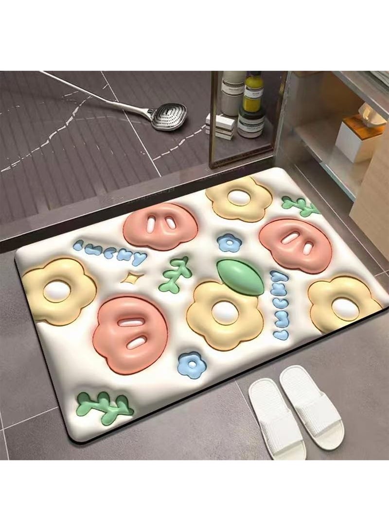 LIMOS Bathroom Rug Mat 3D Visual Non Slip Absorbent Bath Mat Easy to Clean Quick Drying Bathroom Kitchen or Doorway - Image 1