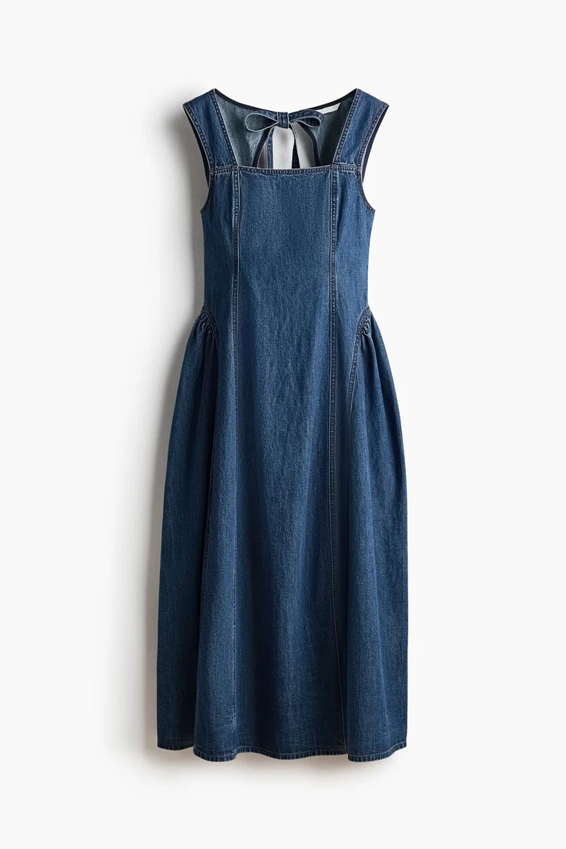 H&M  Flared-skirt twill dress for Women | Best Price UAE