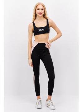 Reebok Women Brand Logo Non Padded Sports Bra, Black  - Image 4