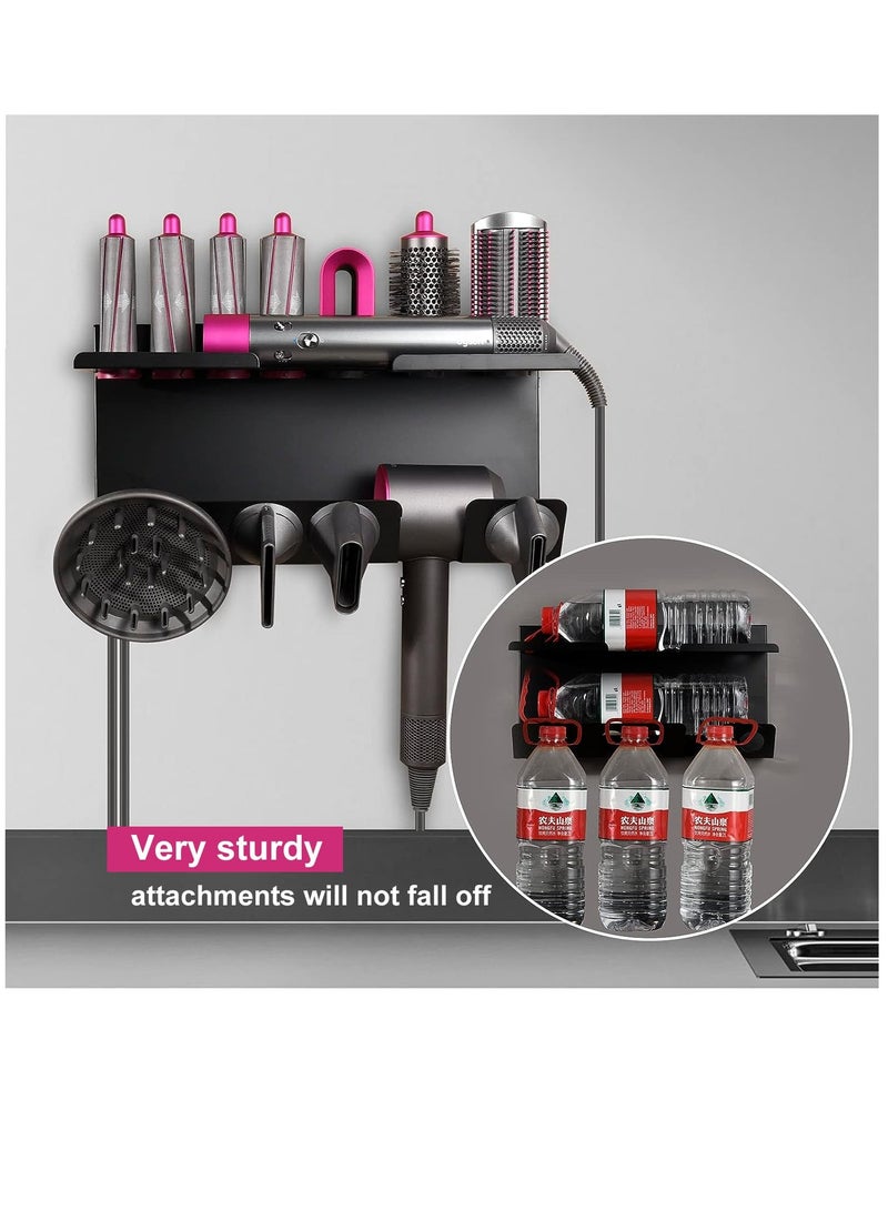 Arabest Hair Dryer Holder for Dyson Supersonic, Magnetic Bracket Stand Storage Curling Iron Accessories Wall Mount Organizer with Screw/Adhesive, Non-Slip Eva Protector for Dyson Dryer Diffuser, Nozzle - Image 4