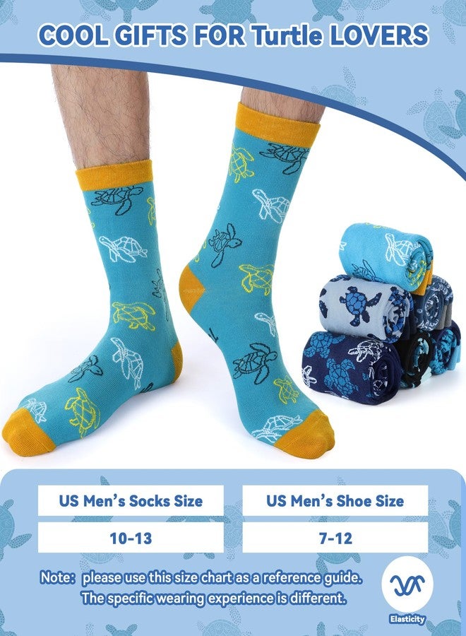 Skicuff جوارب Skicuff قطنية مرحة للرجال، 6 أزواج، هدايا مميزة لمحبي حيوانات المحيط، هدية عيد الميلاد لمحبي الأخطبوط، ثعلب الماء، والسلاحف البحرية. - Image 3