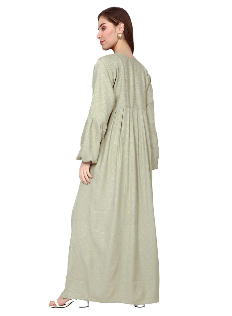 هانا آند سارا جلابية كفتان فيسكوز طويلة مطرزة بخيوط فريدة