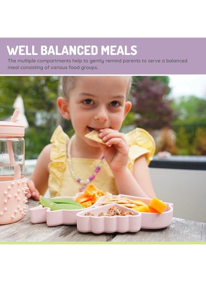 ميليي طبق شفط مقسم من السيليكون للاطفال الرضع والاطفال الصغار - خال من BPA بنسبة 100%، امن للاستخدام في غسالة الصحون والميكروويف، طبق تغذية اطفال غير سام - يناسب معظم الكراسي العالية، لعمر 6 اشهر - Image 5