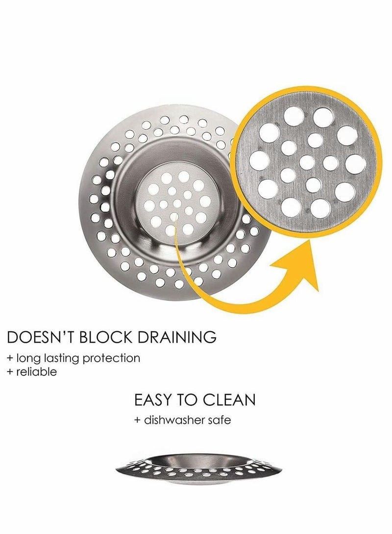 SYOSI Stainless Steel Kitchen Sink Filter Plugs, 2 Sets Standard Filter Leakproof Plugs for Bathrooms, Kitchens, Showers (3 Inches, 7.5 cm) - Image 4