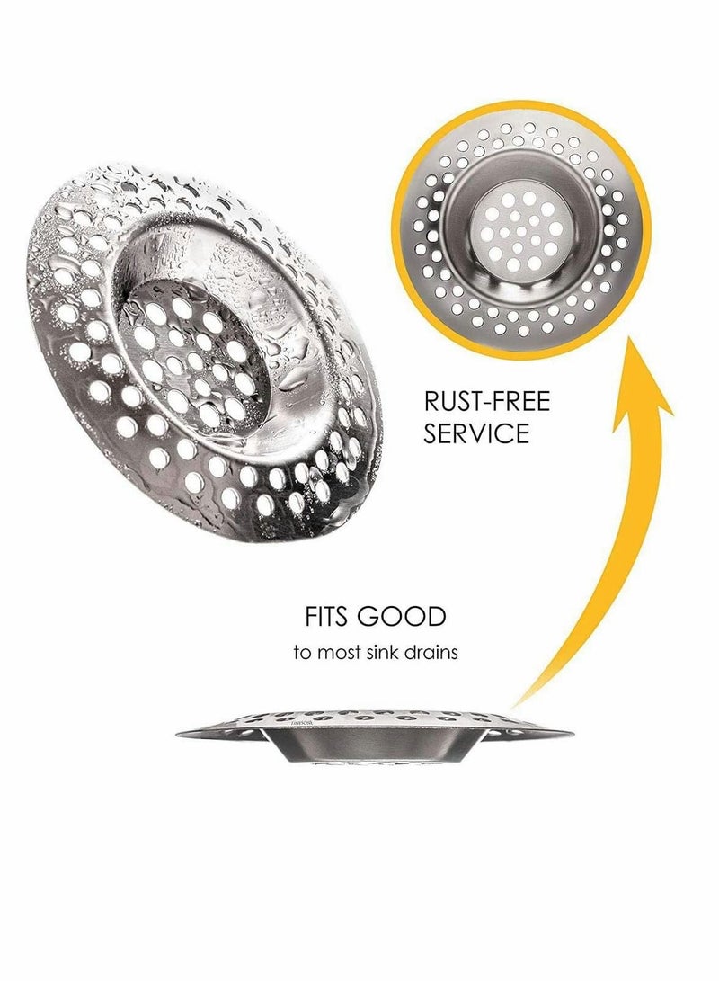 SYOSI Stainless Steel Kitchen Sink Filter Plugs, 2 Sets Standard Filter Leakproof Plugs for Bathrooms, Kitchens, Showers (3 Inches, 7.5 cm) - Image 3
