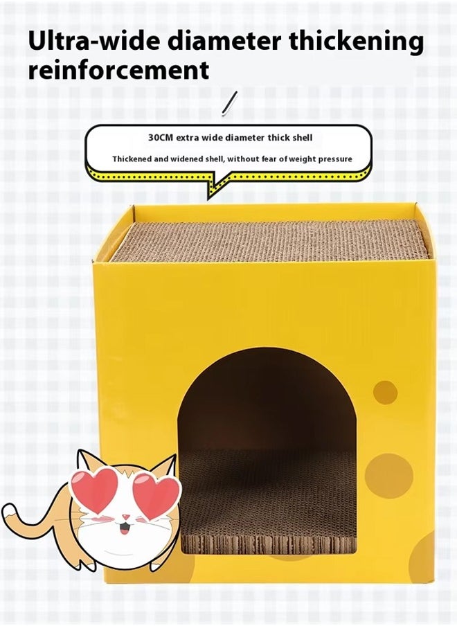 Pet Cat Scratcher,Cardboard Cat Scratching,Cat Scratching Pad Cat Grinding Claw Interactive and Rest Scratch Toy,Corrugated Cat Scratching Pad Box Durable,Cardboard Bed for Indoor Cats Sleeping