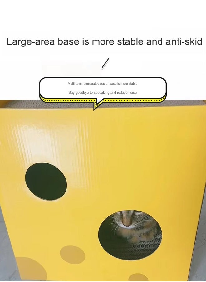 Pet Cat Scratcher,Cardboard Cat Scratching,Cat Scratching Pad Cat Grinding Claw Interactive and Rest Scratch Toy,Corrugated Cat Scratching Pad Box Durable,Cardboard Bed for Indoor Cats Sleeping