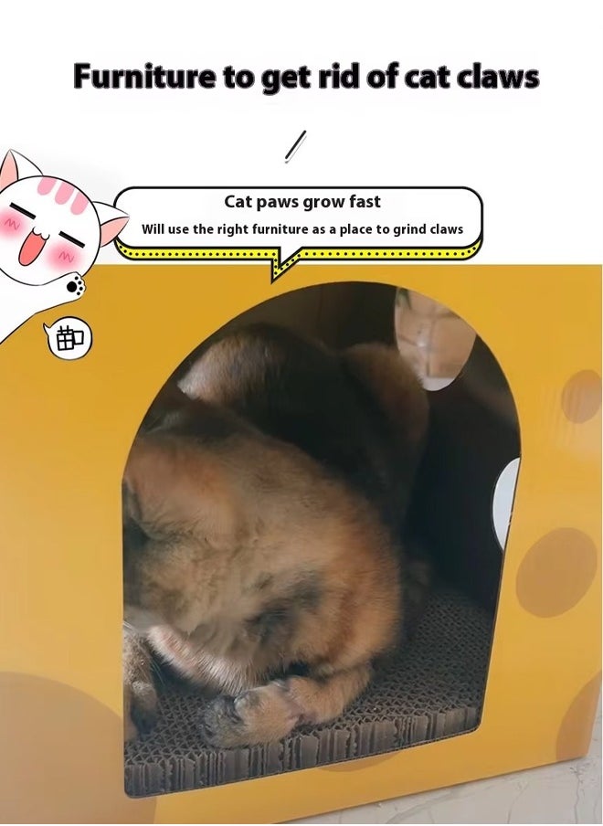 Pet Cat Scratcher,Cardboard Cat Scratching,Cat Scratching Pad Cat Grinding Claw Interactive and Rest Scratch Toy,Corrugated Cat Scratching Pad Box Durable,Cardboard Bed for Indoor Cats Sleeping