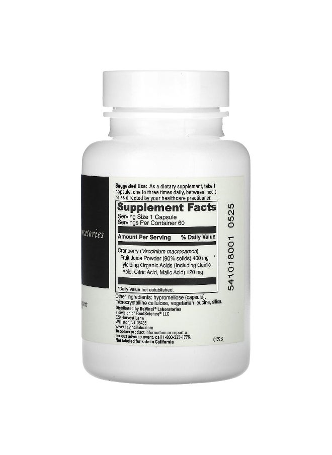 DaVinci Laboratories DaVinci Laboratories, Cranberry, 400 mg, 60 Capsules  - Image 2